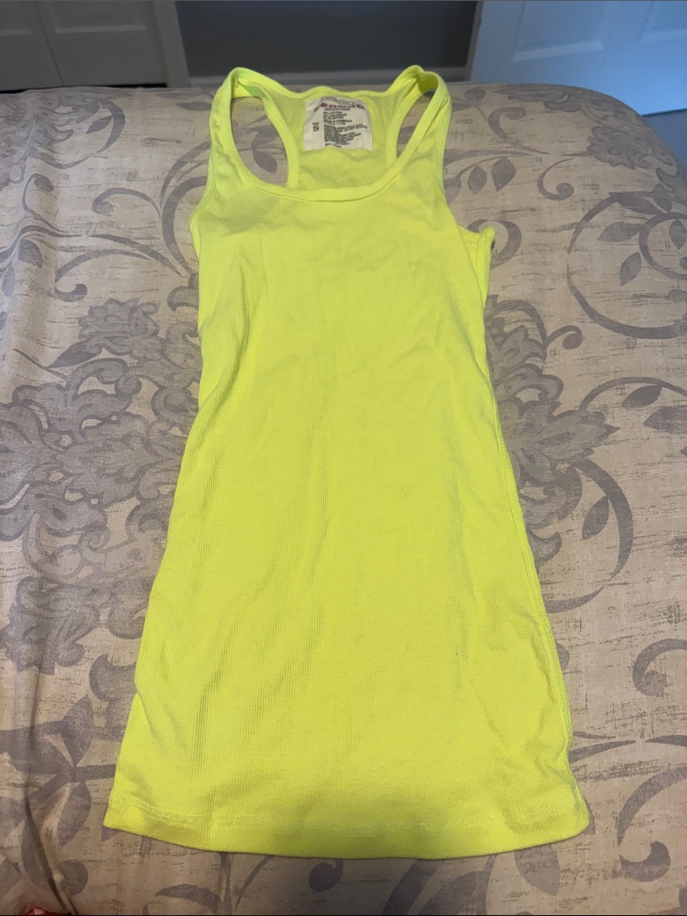 Zenana Outfitters Neon Yellow Racerback Tank Top